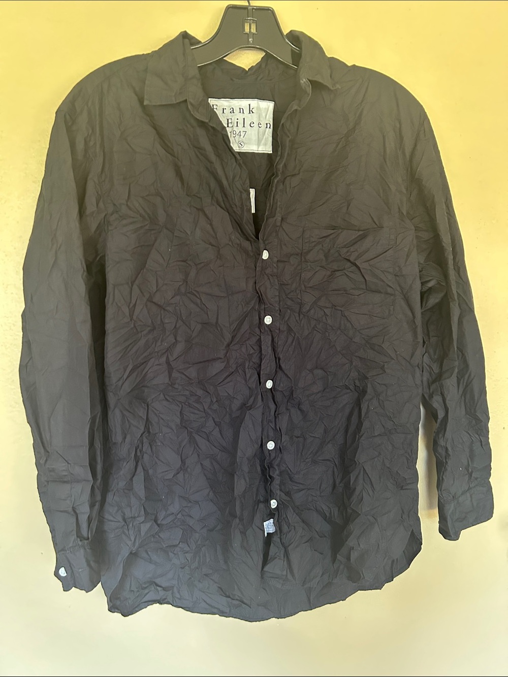 Frank & Eileen crinkle fabric blouse size small